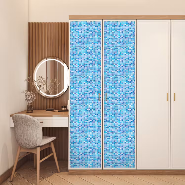Deursticker - Mozaïek - Patroon - Turquoise — 5