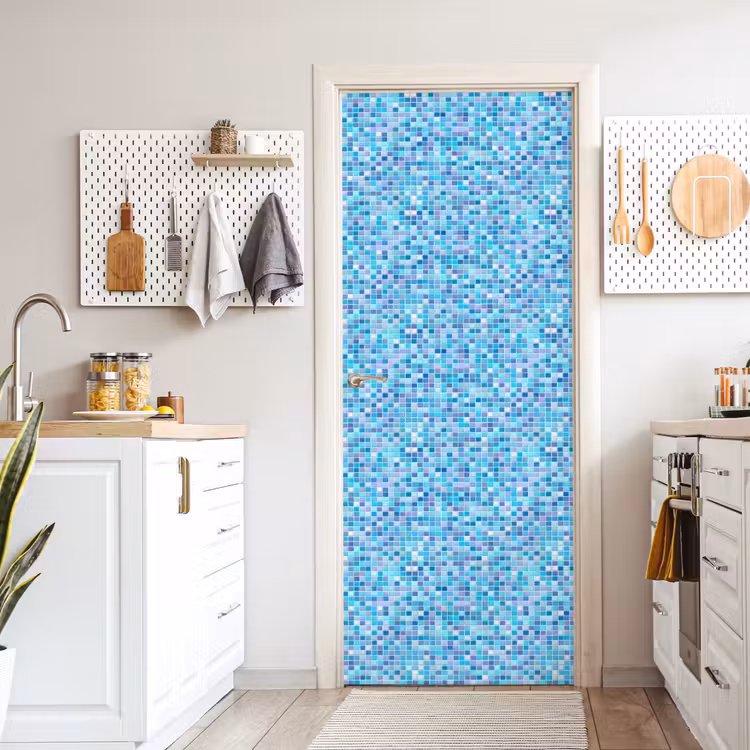 Deursticker - Mozaïek - Patroon - Turquoise — 7