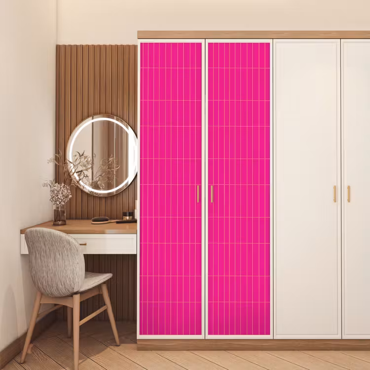Deursticker - Patroon - Tegel - Magenta - Roze — 5