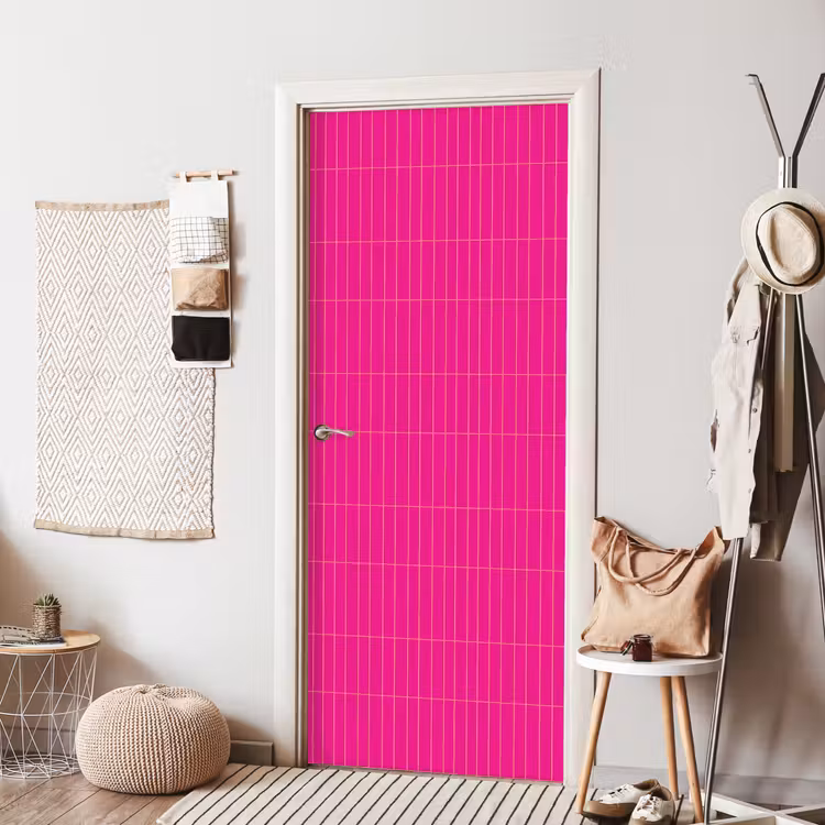 Deursticker - Patroon - Tegel - Magenta - Roze — 8