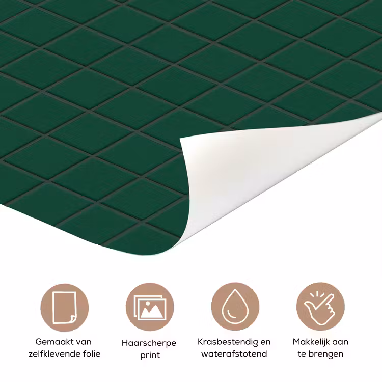 Deursticker - Patroon - Tegels - Dennen - Groen — 3