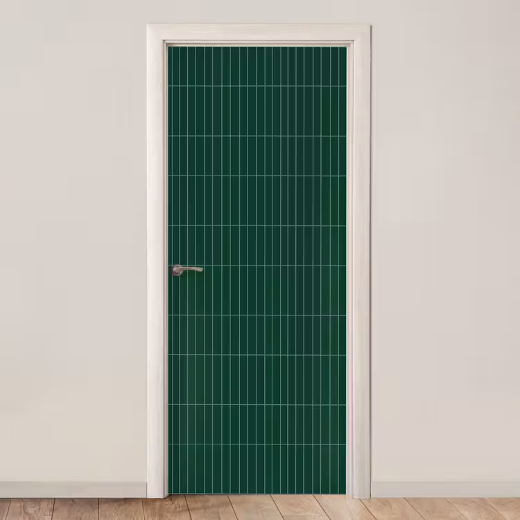 Deursticker - Patroon - Tegels - Donkergroen — 1