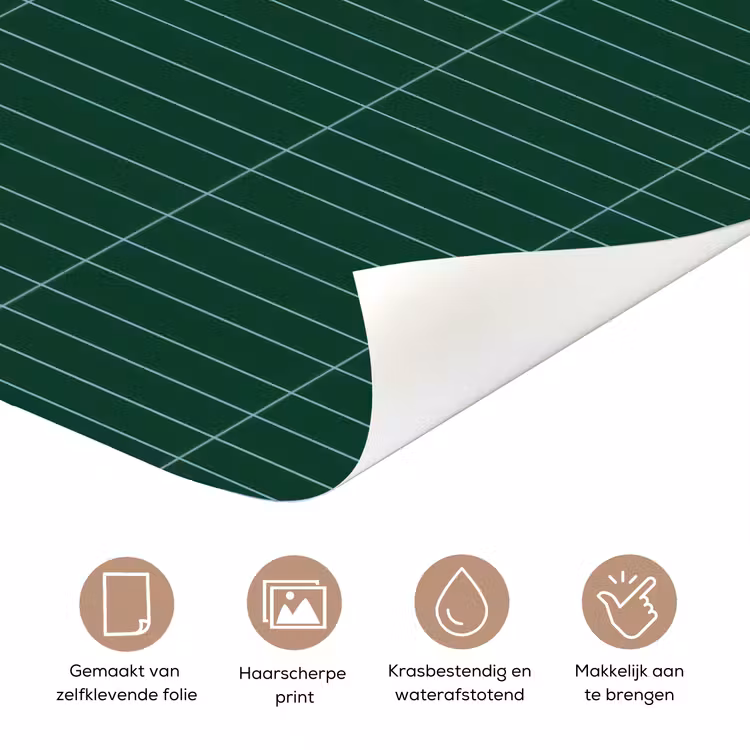 Deursticker - Patroon - Tegels - Donkergroen — 3