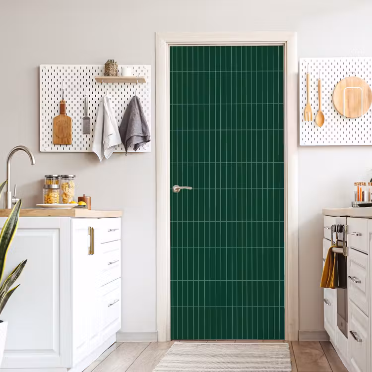 Deursticker - Patroon - Tegels - Donkergroen — 7