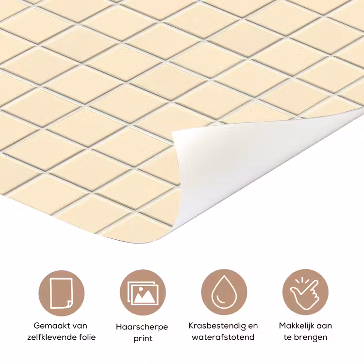 Deursticker - Patroon - Tegels - Gebroken - Wit — 3