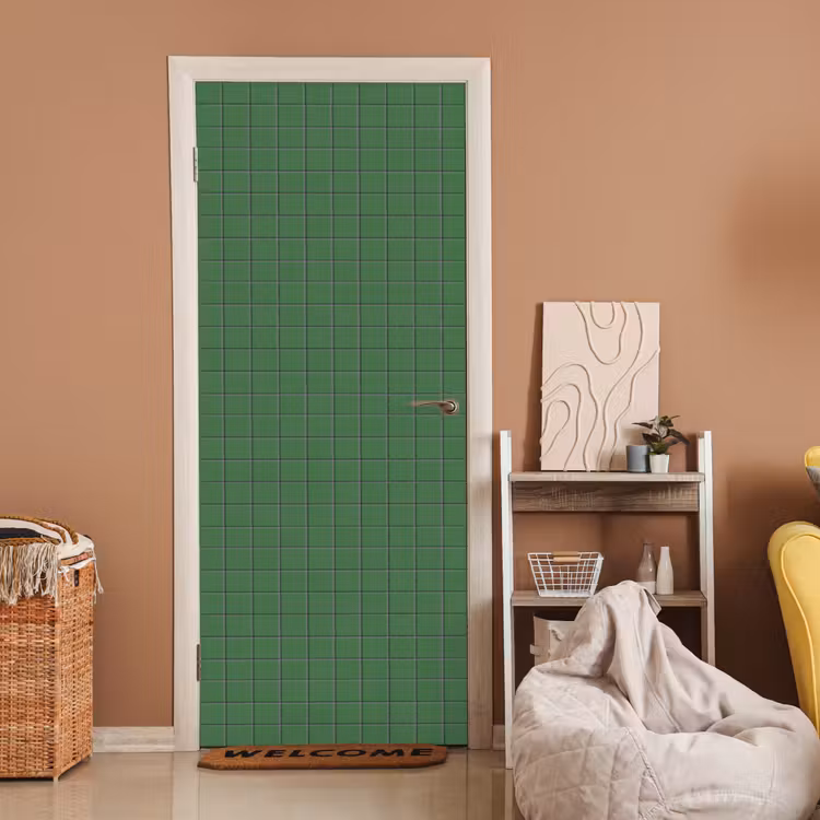 Deursticker - Patroon - Tegels - Groen — 2