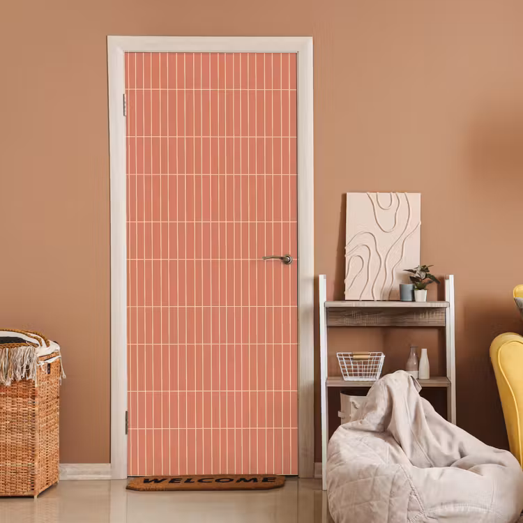 Deursticker - Patroon - Tegels - Terracotta — 2