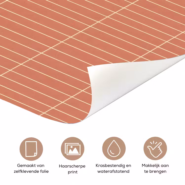 Deursticker - Patroon - Tegels - Terracotta — 3