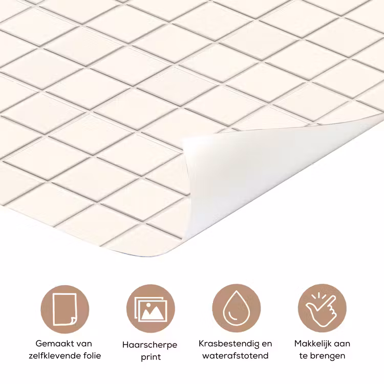 Deursticker - Patroon - Tegels - Wit — 3