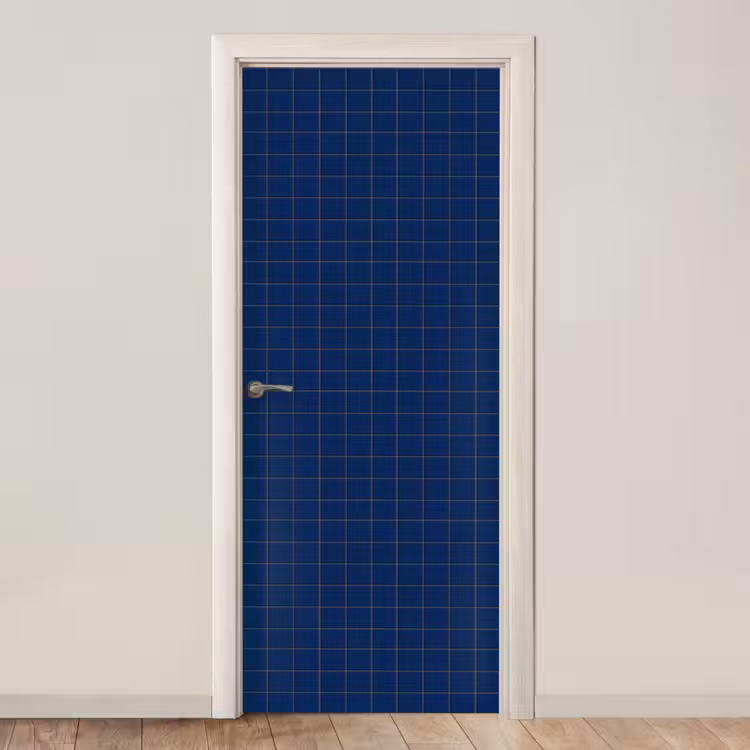 Deursticker - Tegel - Patroon - Blauw — 1