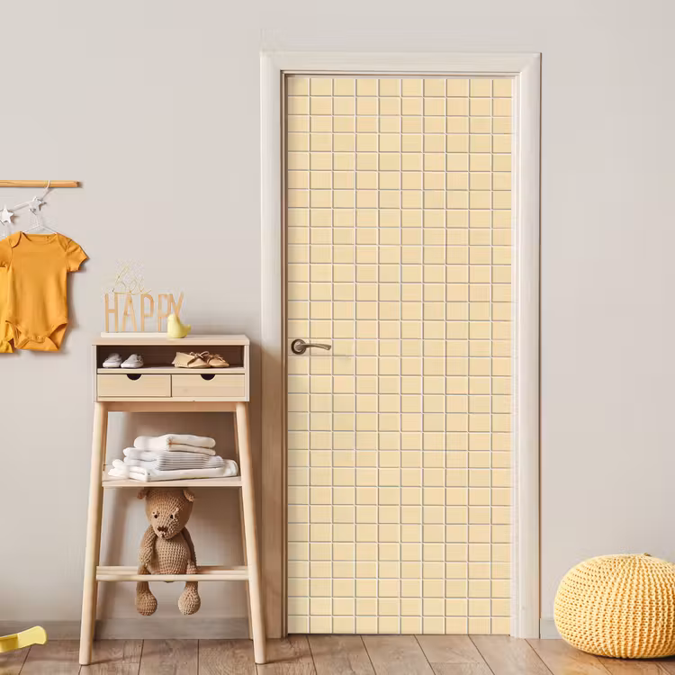 Deursticker - Tegels - Patroon - Crème — 6