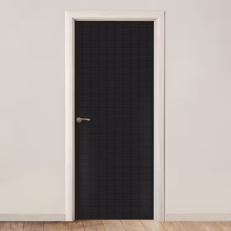 Deursticker - Tegels - Patroon - Mat - Zwart — 1