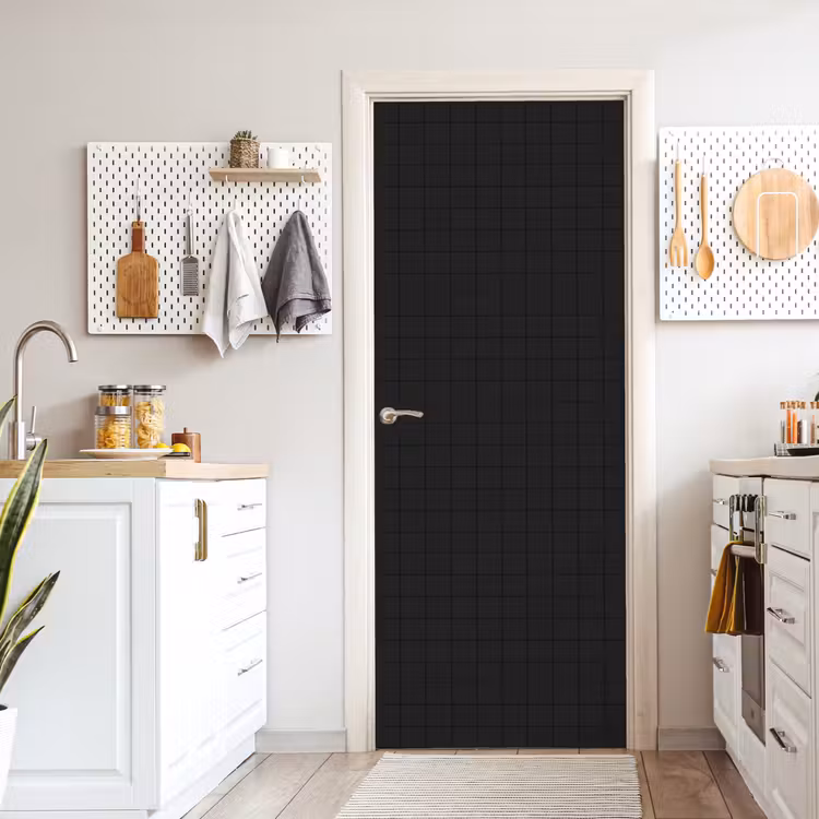 Deursticker - Tegels - Patroon - Mat - Zwart — 7