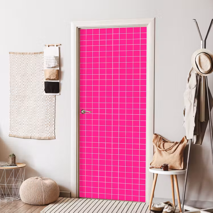 Deursticker - Tegels - Vierkant - Fuchsia — 8