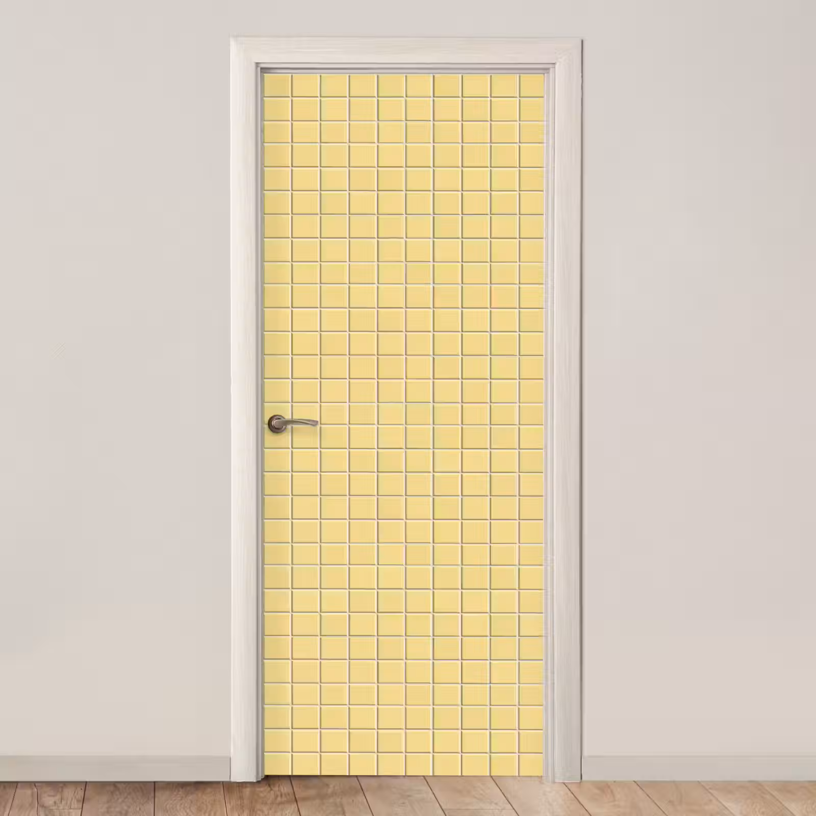 Deursticker - Patroon - Tegels - Geel — 1