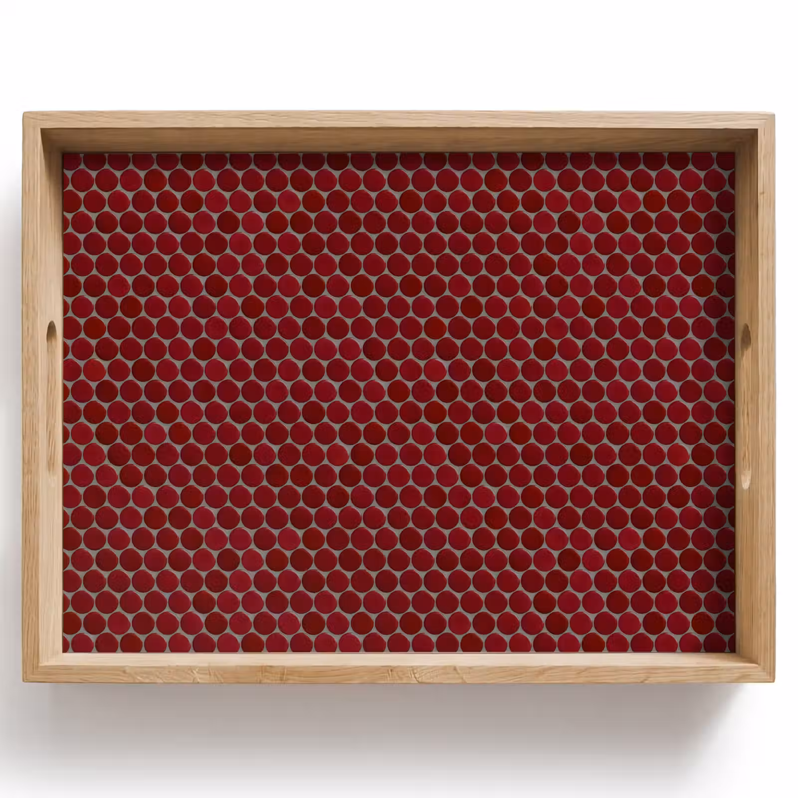 Dienblad - Penny - Mozaïek - Rond - Rood — 1