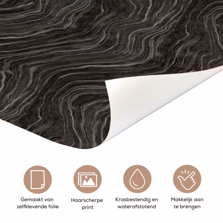 Deursticker - Patroon - Contrast - Antraciet — 3