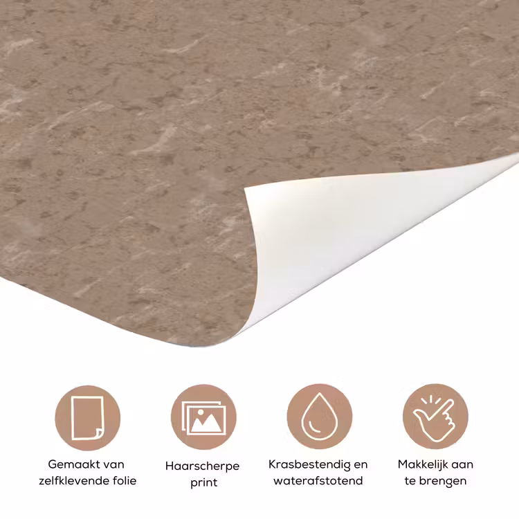 Deursticker - Patroon - Kalksteen - Beige — 3