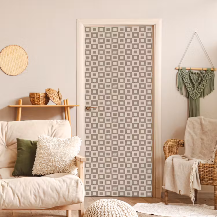 Deursticker - Patroon - Marmer - Beige — 4