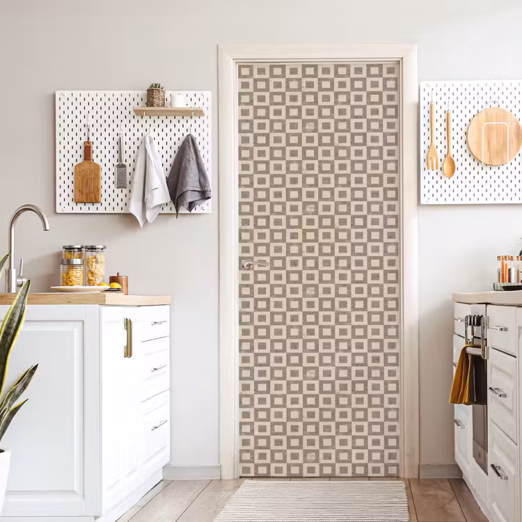 Deursticker - Patroon - Marmer - Beige — 7