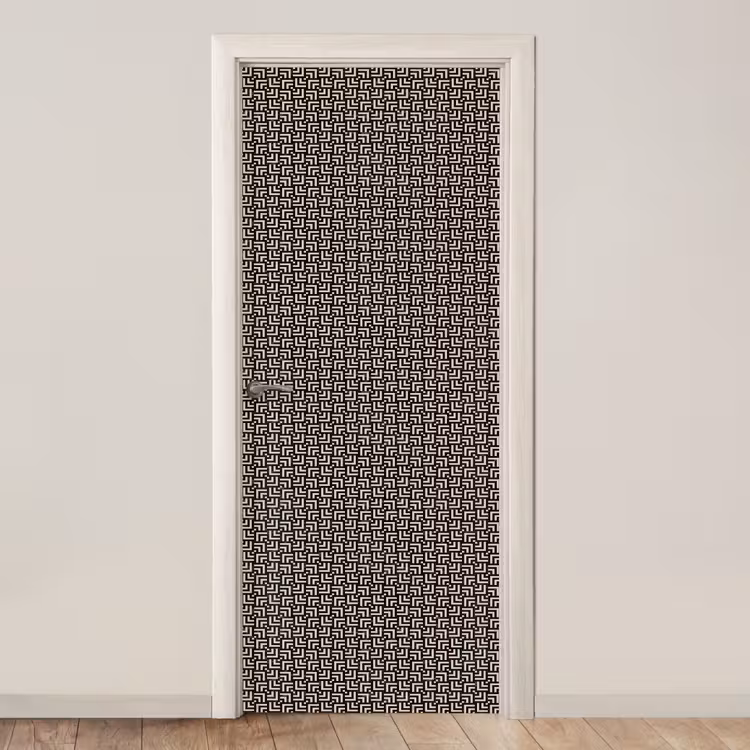 Deursticker - Patroon - Marmer - Zwart — 1
