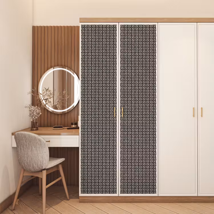 Deursticker - Patroon - Marmer - Zwart — 5