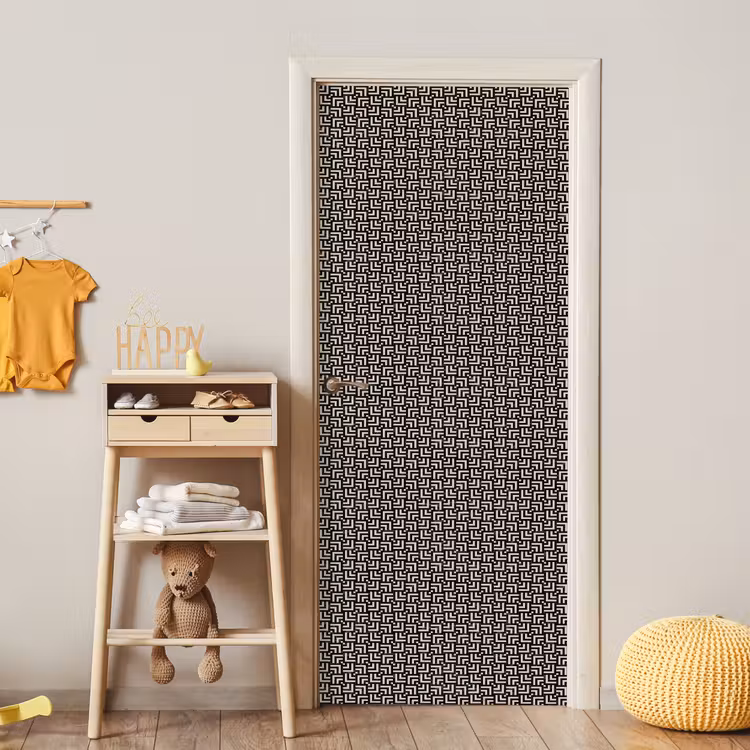 Deursticker - Patroon - Marmer - Zwart — 6