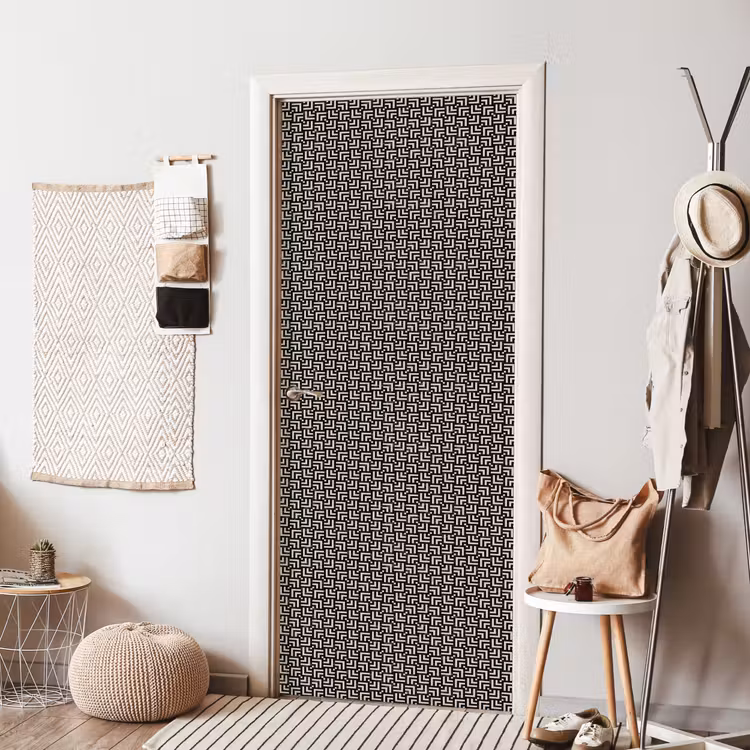 Deursticker - Patroon - Marmer - Zwart — 8