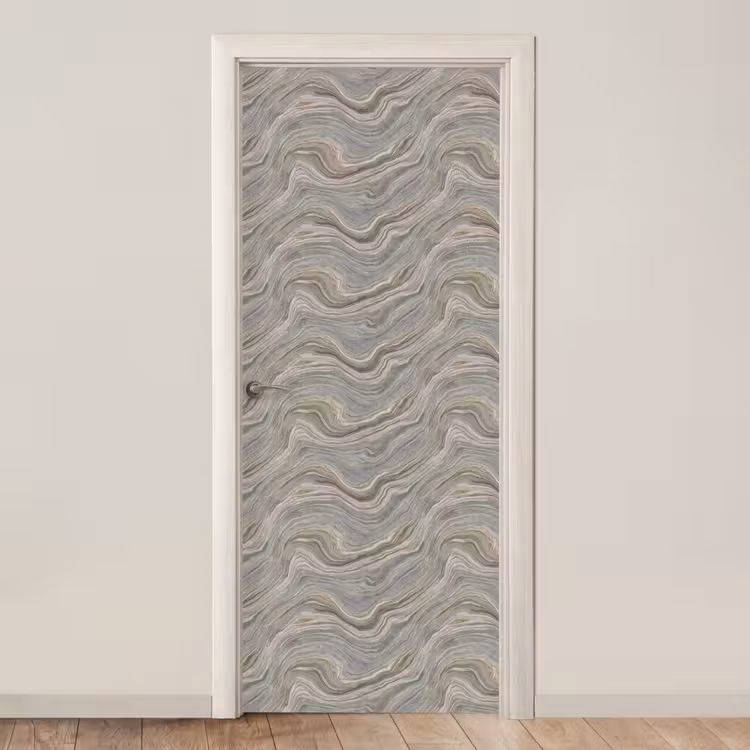 Deursticker - Patroon - Sereen - Paars - Groen — 1