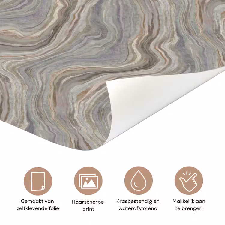Deursticker - Patroon - Sereen - Paars - Groen — 3