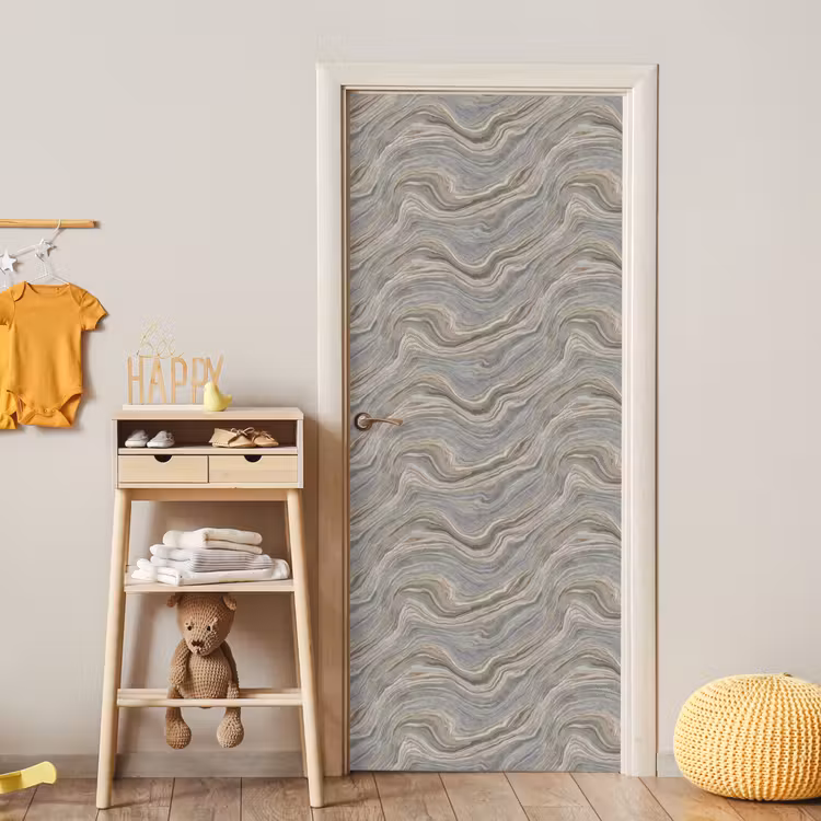 Deursticker - Patroon - Sereen - Paars - Groen — 6