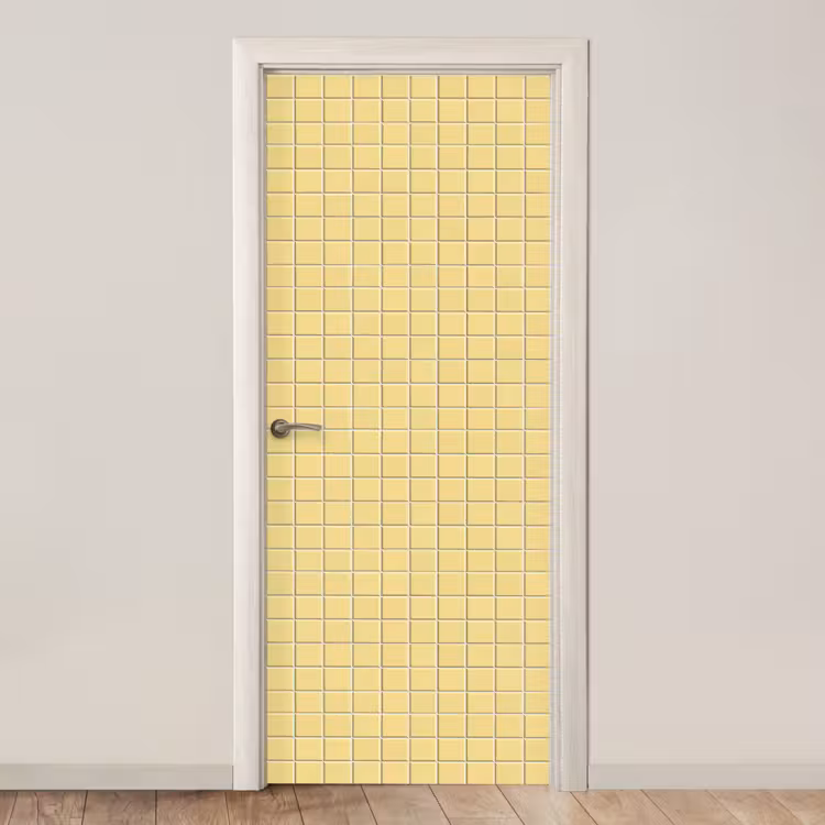 Deursticker - Patroon - Tegels - Geel — 1