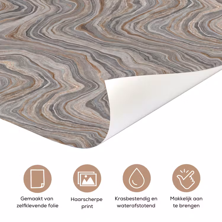 Deursticker - Patroon - Textuur - Grijs — 3