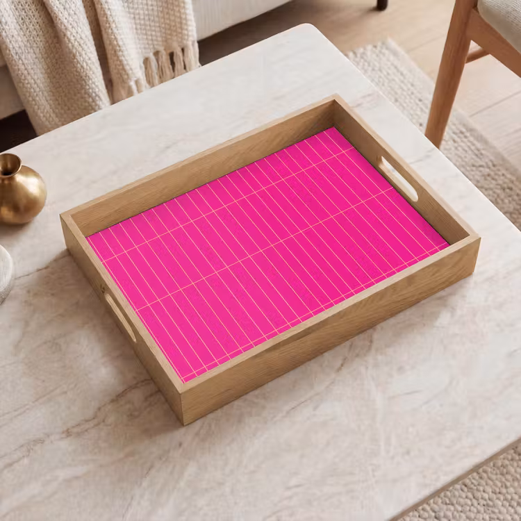 Dienblad - Patroon - Tegel - Magenta - Roze — 2