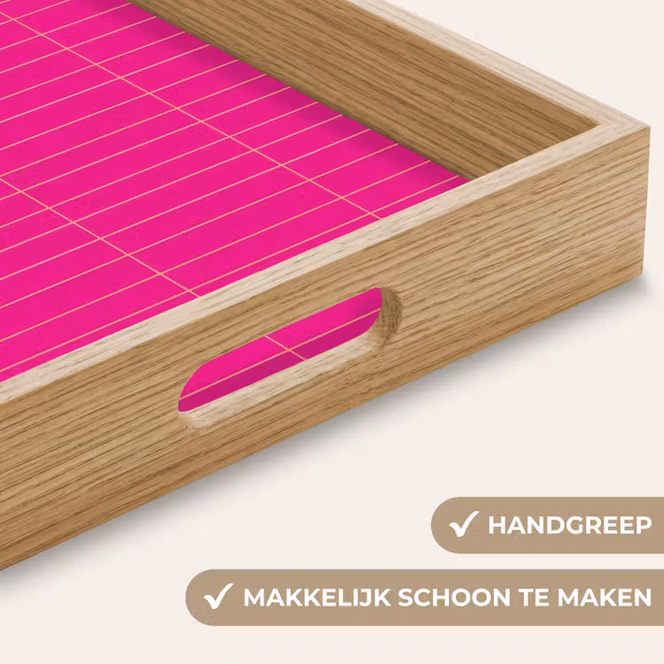Dienblad - Patroon - Tegel - Magenta - Roze — 5