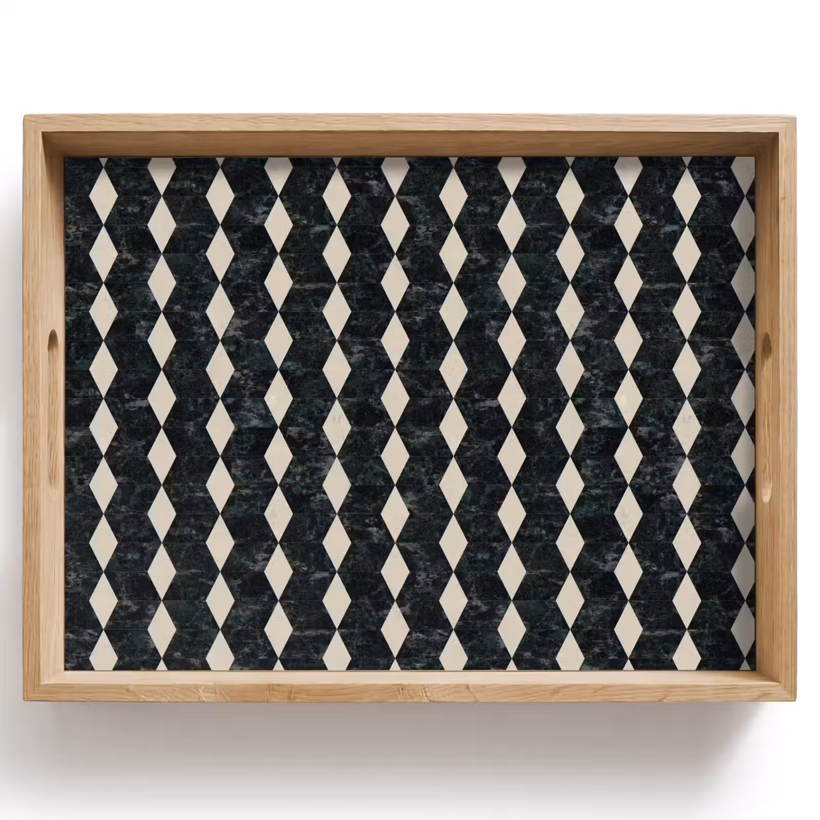 Dienblad - Geometrisch - Patroon - Marmer - Groen — 1