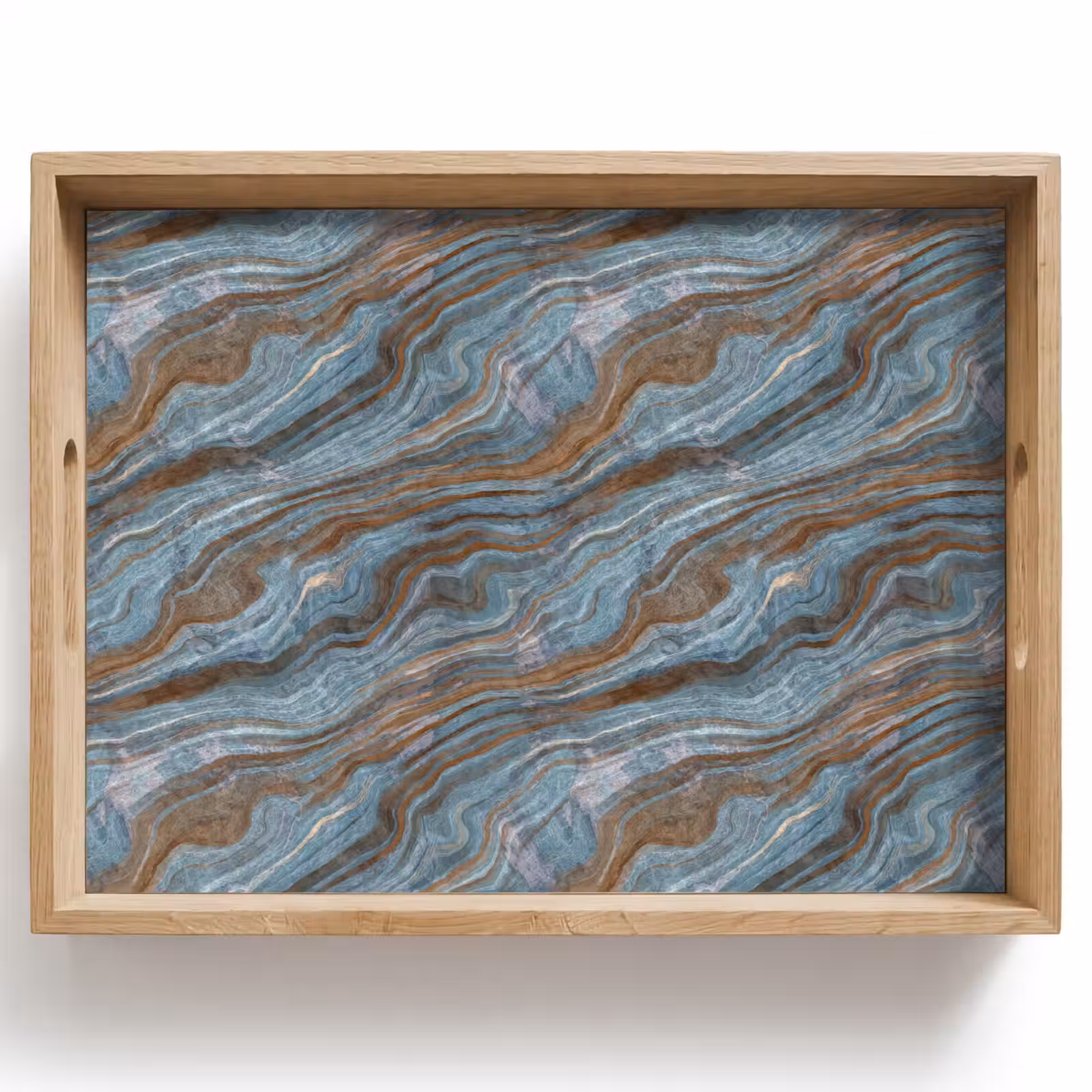 Dienblad - Patroon - Steen - Blauw — 1