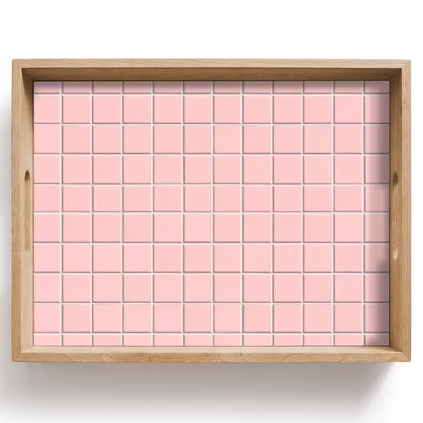 Dienblad - Patroon - Tegel - Pastelroze — 1