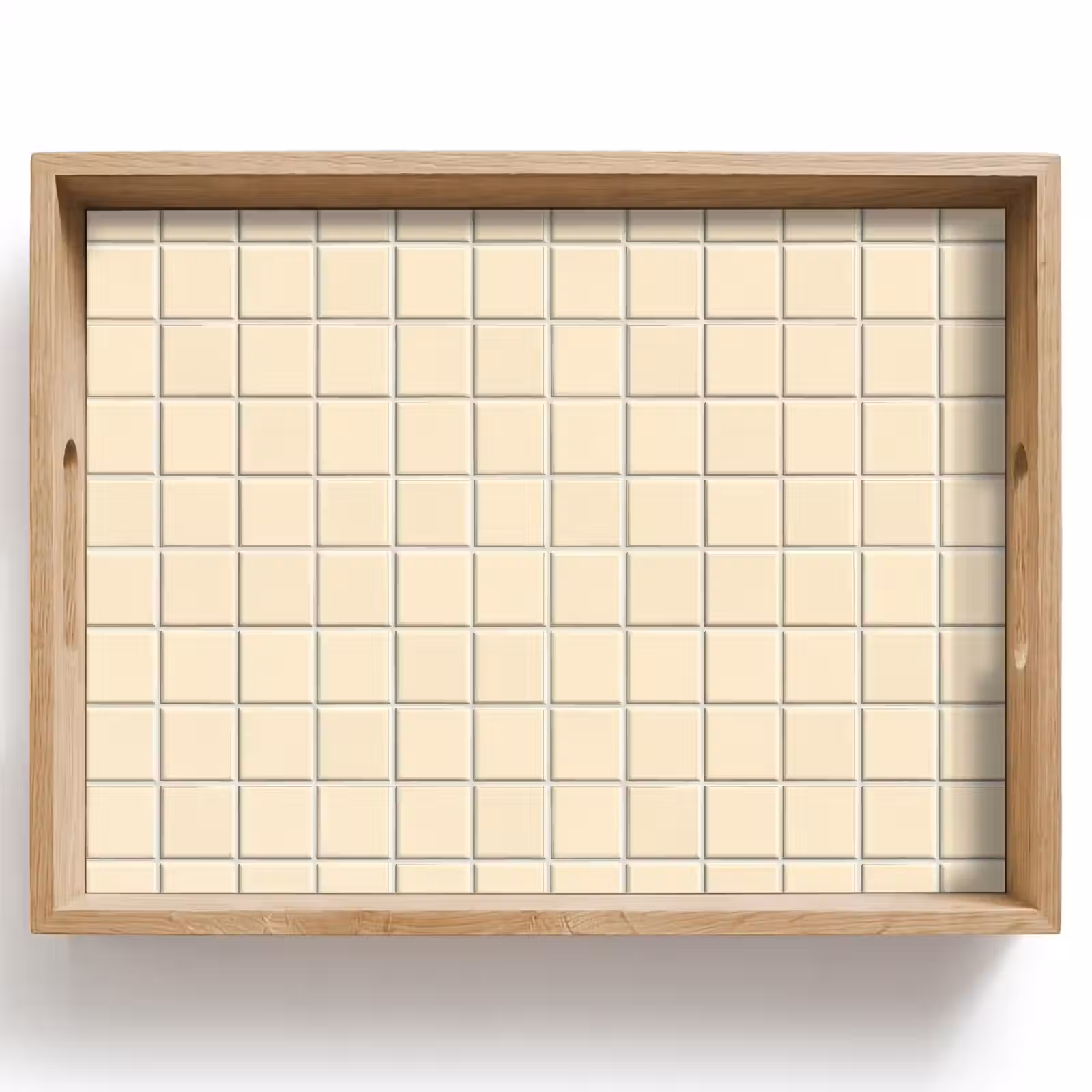 Dienblad - Patroon - Tegels - Gebroken - Wit — 1