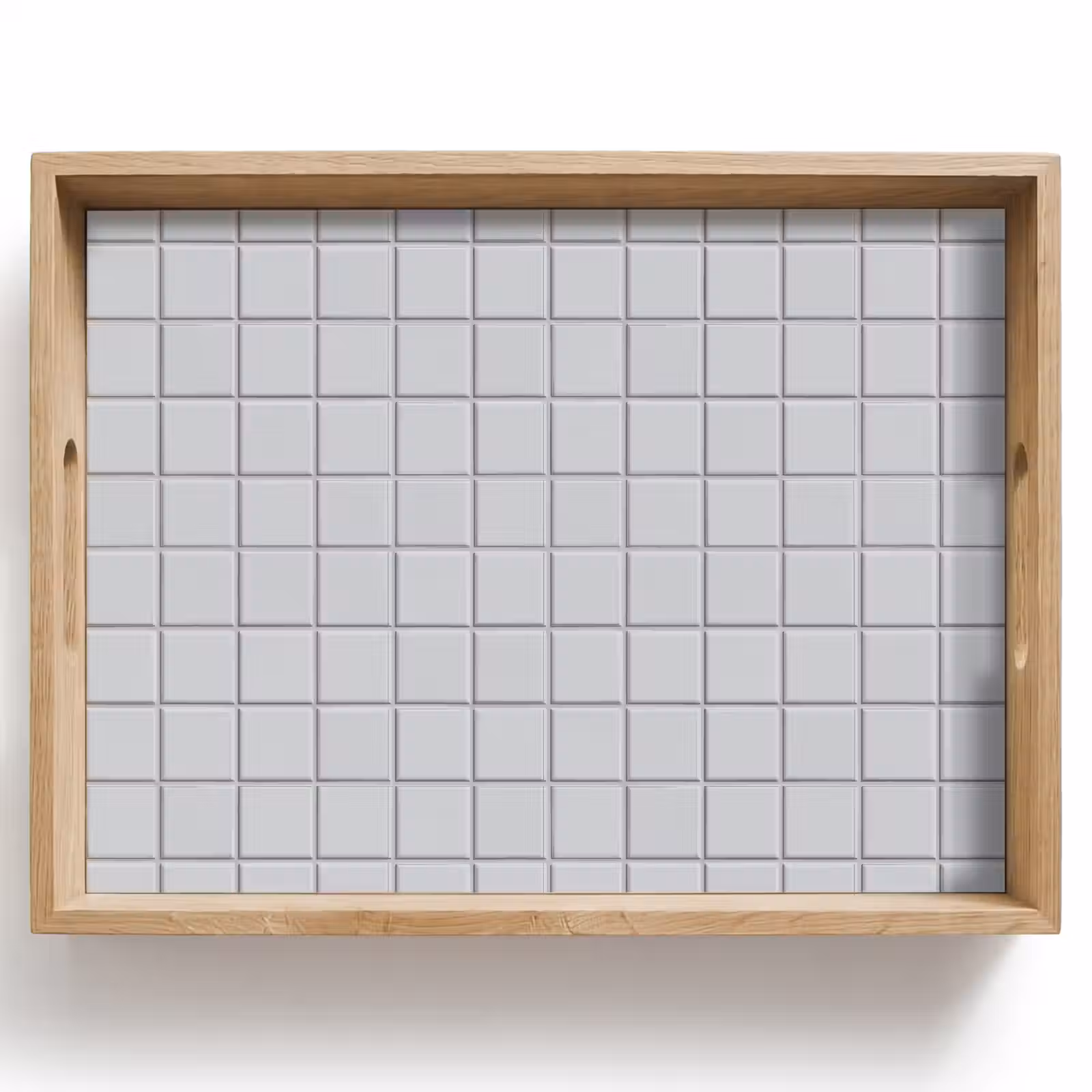 Dienblad - Patroon - Tegels - Licht - Grijs — 1