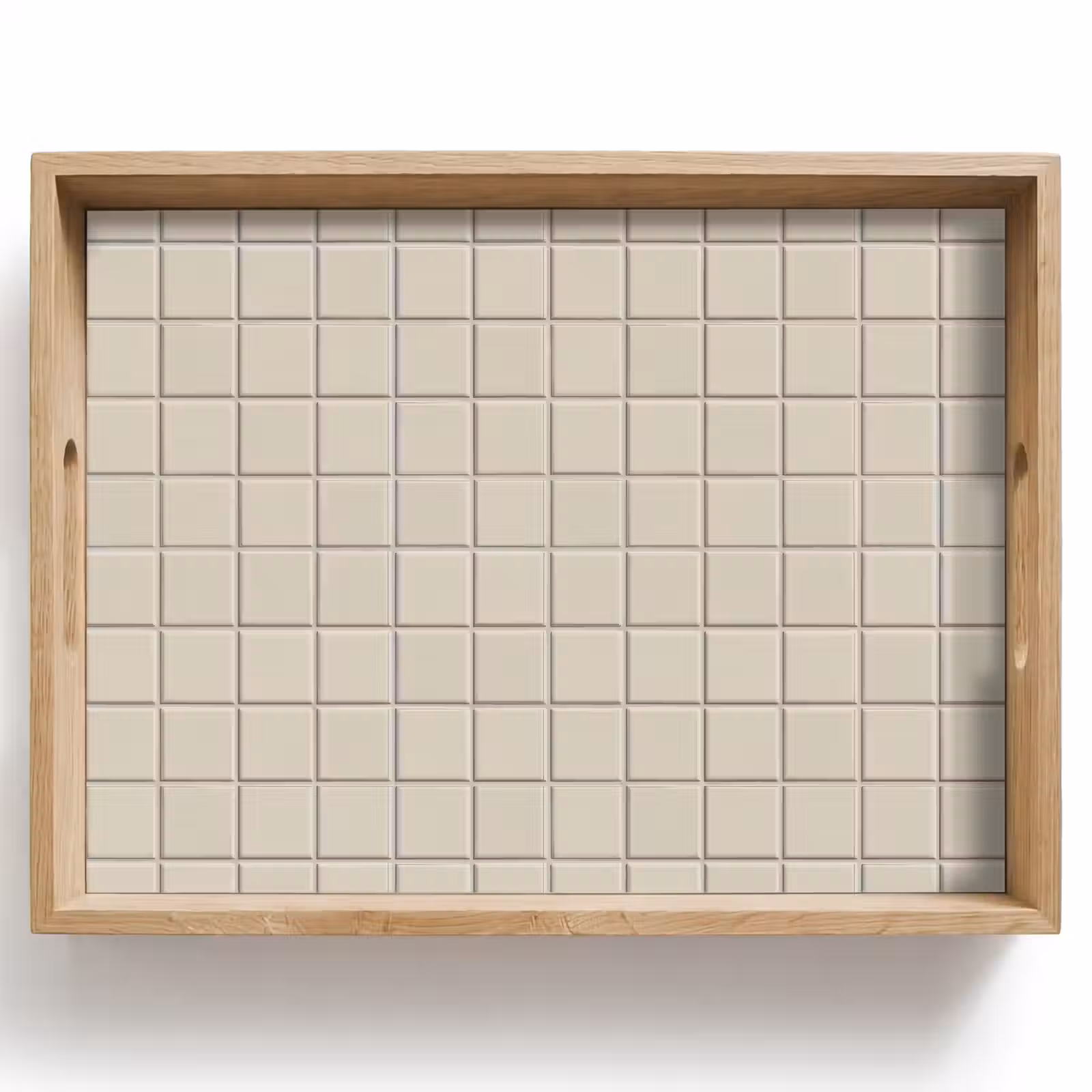 Dienblad - Patroon - Tegels - Taupe — 1