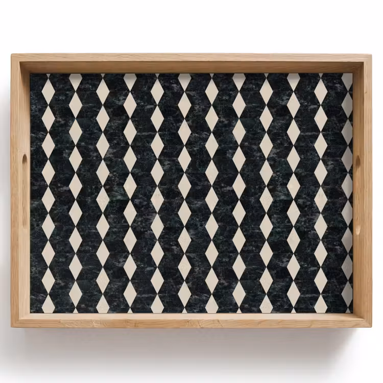 Dienblad - Geometrisch - Patroon - Marmer - Groen — 1