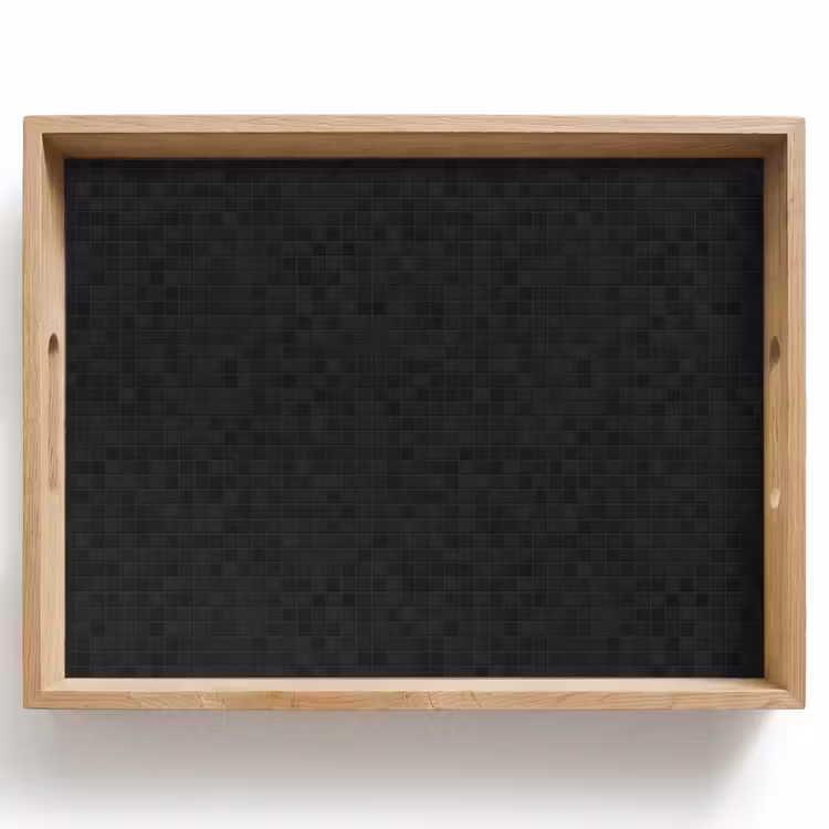 Dienblad - Mozaïek - Patroon - Antraciet - Zwart — 1
