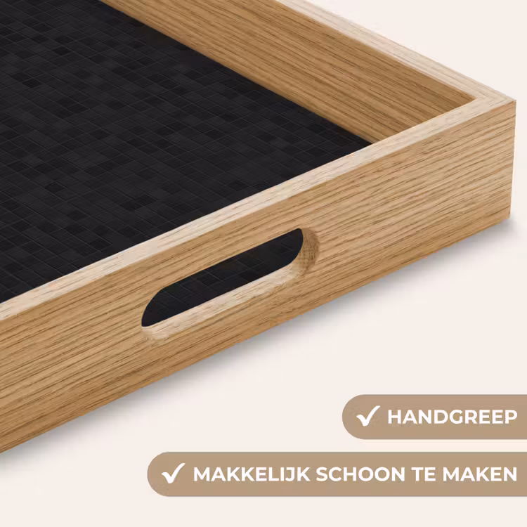 Dienblad - Mozaïek - Patroon - Antraciet - Zwart — 5