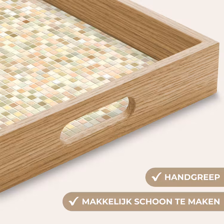 Dienblad - Mozaïek - Patroon - Beige — 5