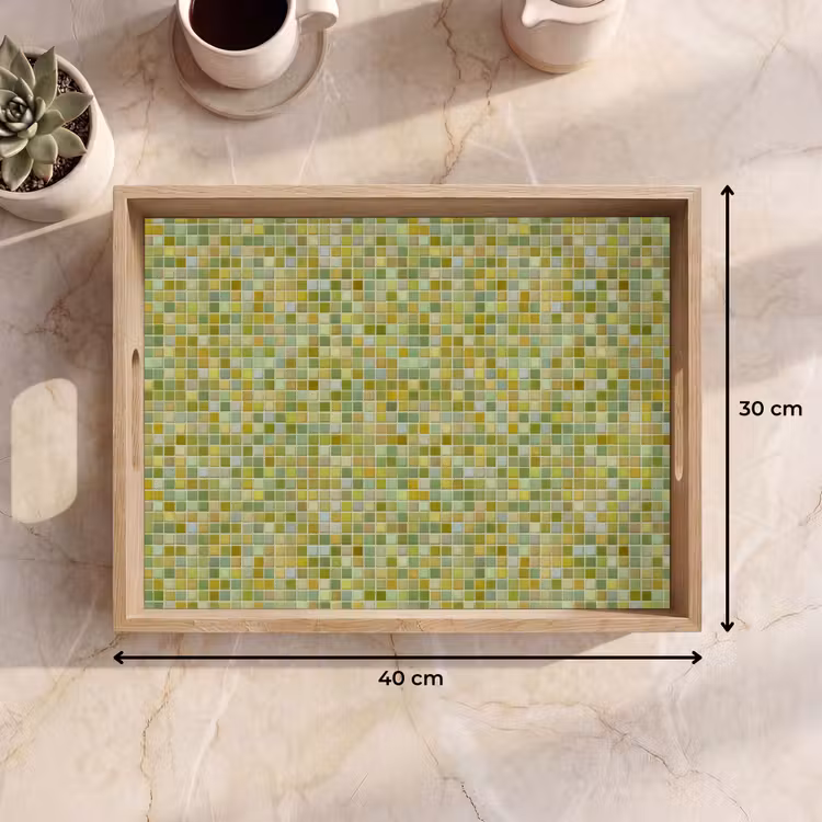 Dienblad - Mozaïek - Patroon - Groen — 9