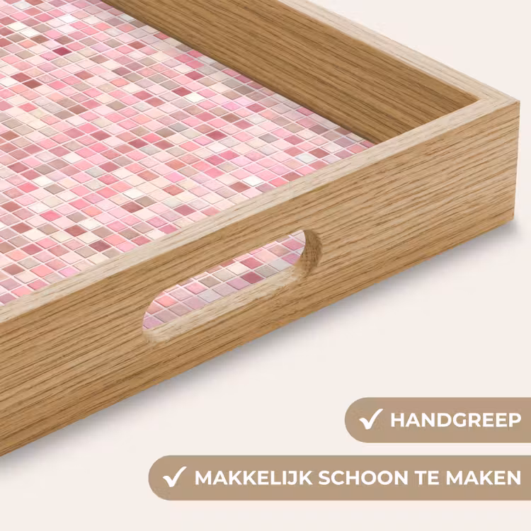 Dienblad - Mozaïek - Patroon - Roze — 5