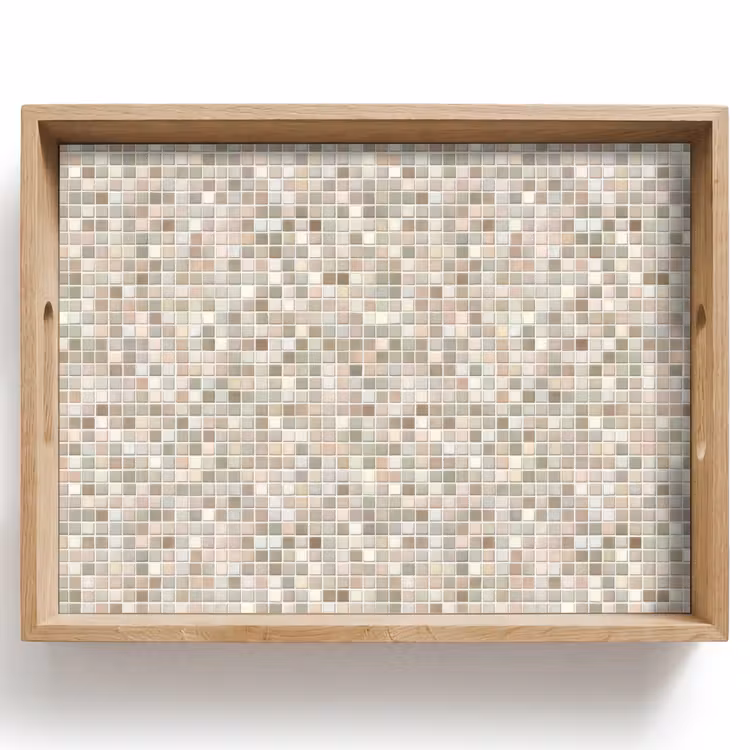 Dienblad - Mozaïek - Patroon- Taupe — 1