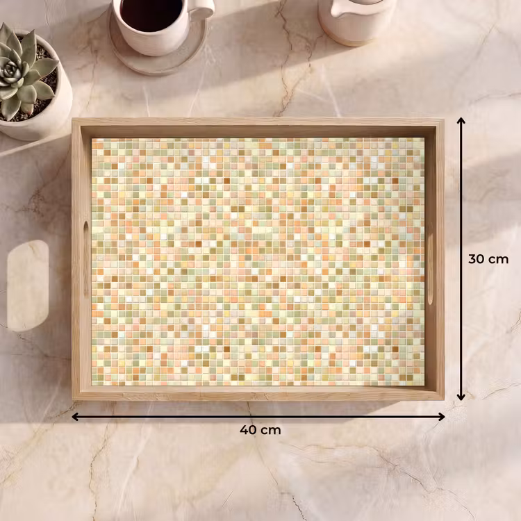 Dienblad - Mozaïek - Patroon - Terracotta — 9