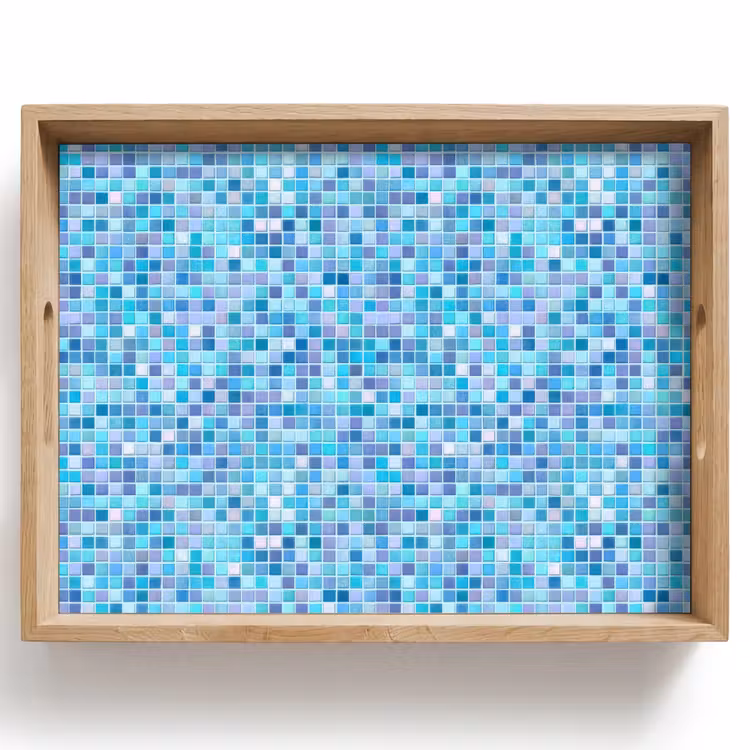 Dienblad - Mozaïek - Patroon - Turquoise — 1